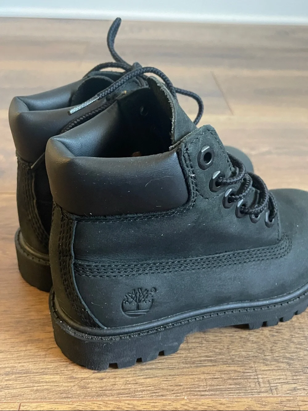 Kids Timberland Black Suede Boots Size 10